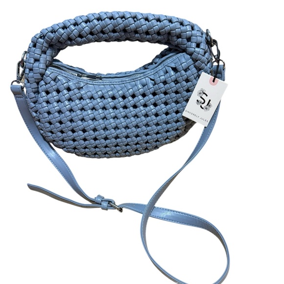 Sincerely Jules Blue Woven Shoulder Bag - Picture 3 of 16